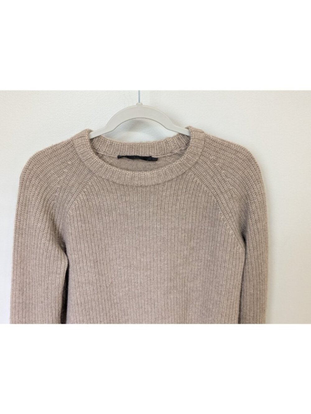 JENNI KAYNE Cashmere Fisherman Sweater Undyed Stone Size Small Quite Luxury - Picture 2 of 8